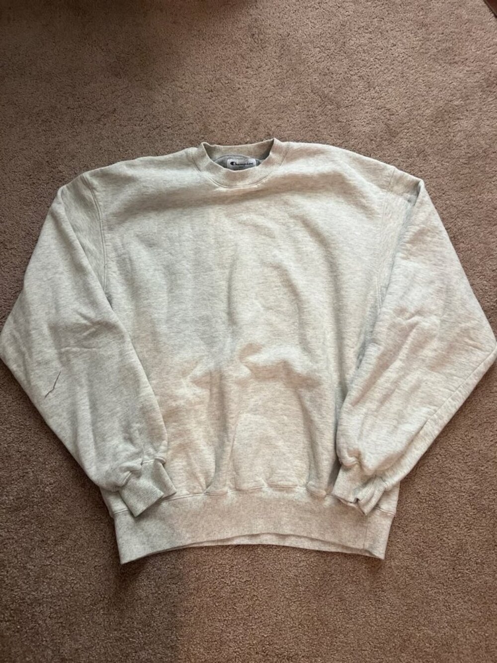 Champion ECO Authentic Women’s Light Gray Cotton Blend Crewneck Sweatshirt